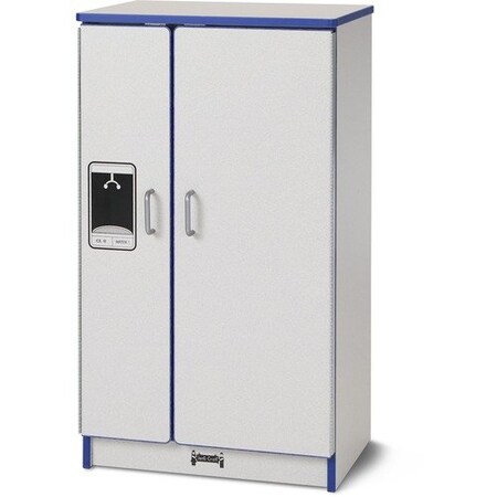 Jonti-Craft Play Kitchen Refrigerator, Blue Edge, 20inWx15inDx27inH, Gray JNT2410JCWW003
